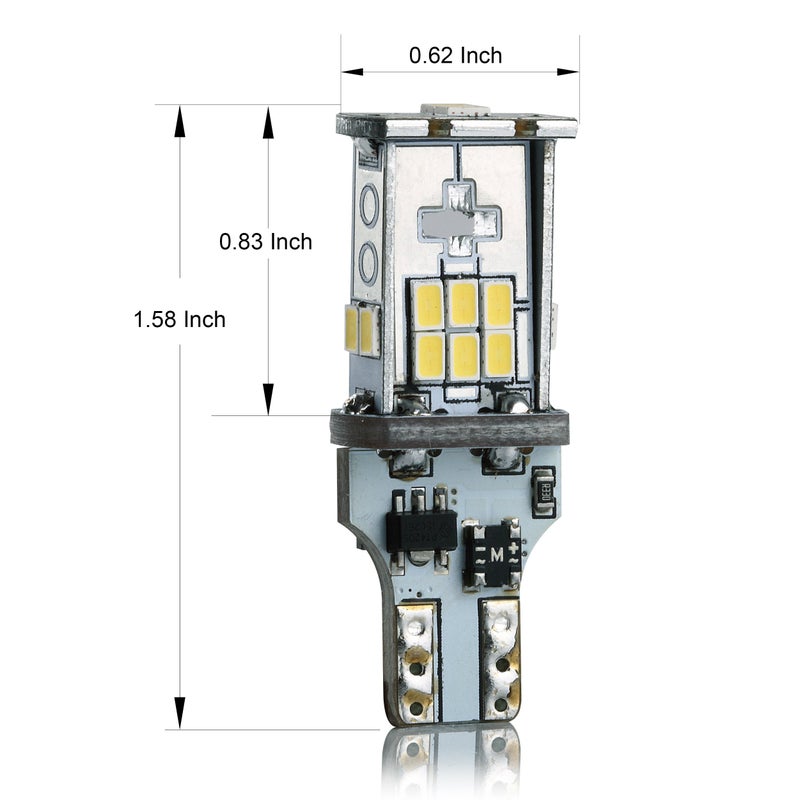 JDM ASTAR High Performance Super Bright Error Free 360-Degree Shine 921 912 GX-3020 Chipsets White LED Bulbs For Backup Reverse Lights Only (US Patent number US-D815762-S) - Image 5